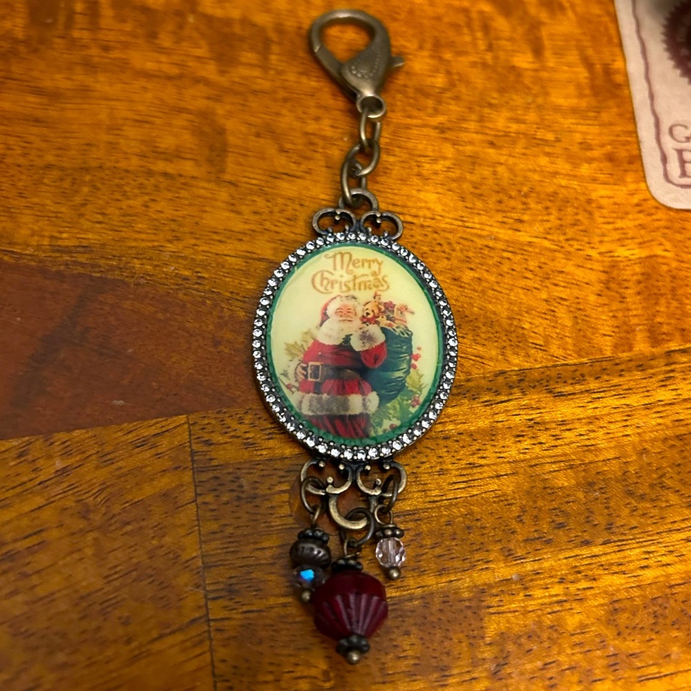 Santa Cameo Bag Charm